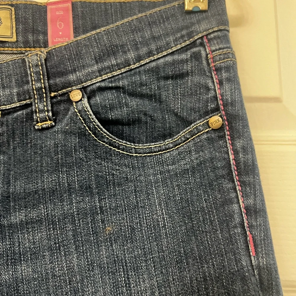 PINK Victoria's Secret Dark Blue Straight Leg Jeans - Picture 11 of 16